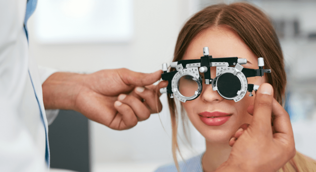 Female Eye Examine